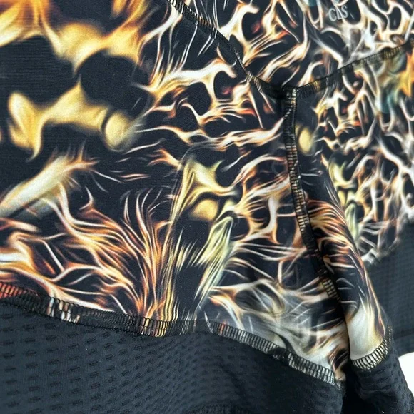 CLS Activewear Scrunch Booty Shorts – Fire Print, Double Layer, Made in USA - Picture 6 of 9